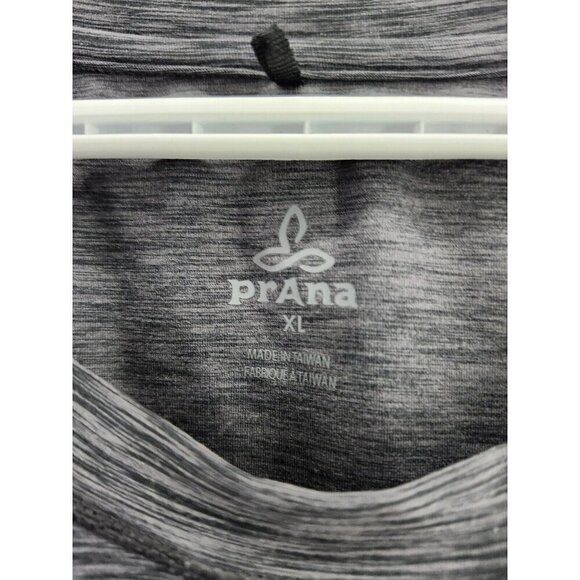 Prana Philipa Top Womens XL Heathered Gray Drawstring Hem Pockets Relaxed Fit - Picture 3 of 8